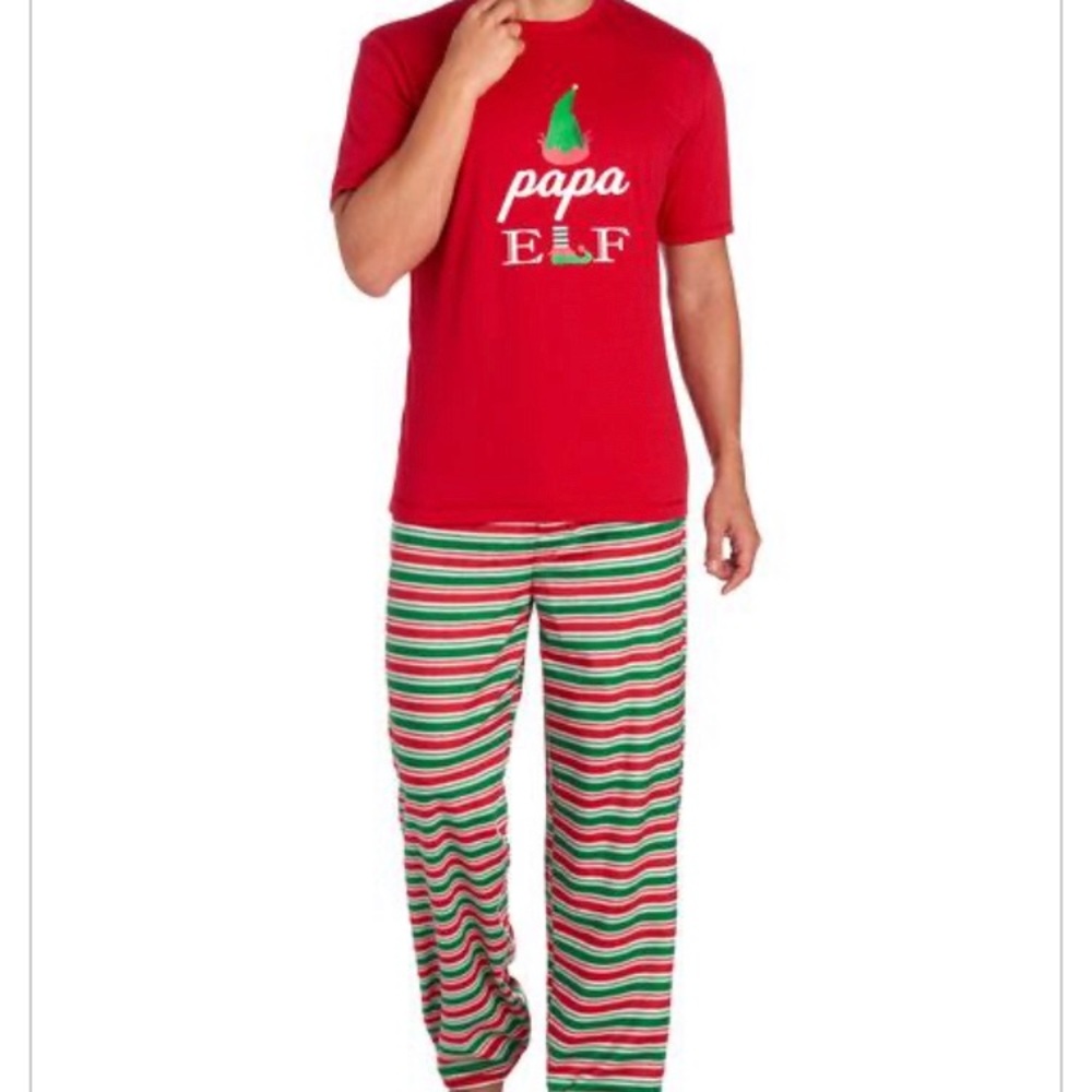 Final Markdown-KAREN NEUBURGER MEN'S “Papa Elf" Striped PJ Set